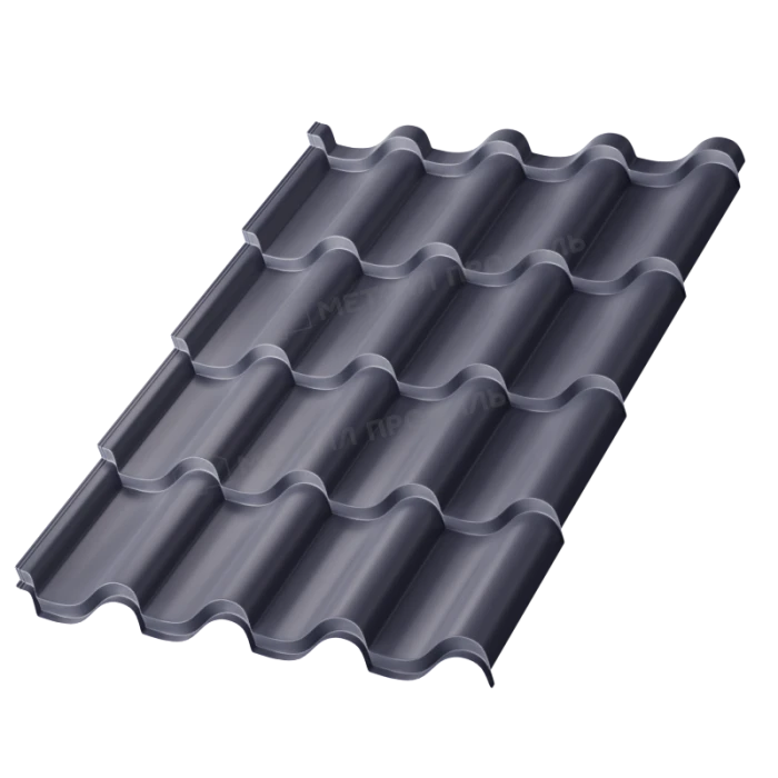 Металлочерепица Металл-Профиль Монтерроса-M 0,5 PURMAN® RAL 7024 Серый графит