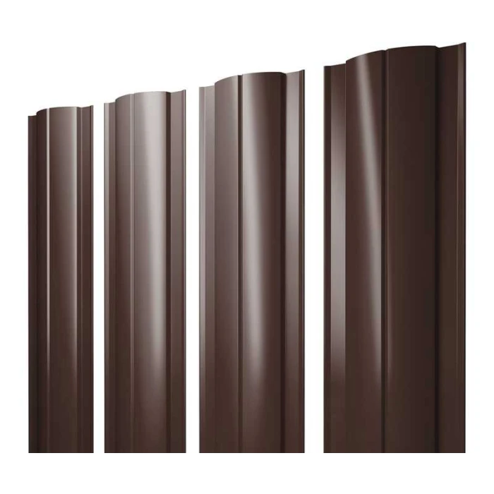 Штакетник Круглый Grand Line 0,5 Satin RAL 8017 Шоколад